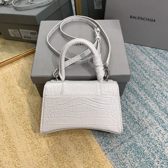 Balenciaga女包 巴黎世家Hourglass沙漏包 BG8896 鱷魚紋牛皮巴黎世家手提包  fyd1431
